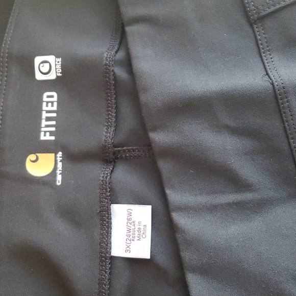 CARHARTT FORCE FITTED MIDWEIGHT UTILITY LEGGING IN BLACK 3X NWOT - Picture 9 of 10